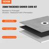 VEVOR Shower Curb Kit, 1524x965mm Shower Pan Kit with 160mm Offset Drain, Lightweight EPS Shower Installation Kits with 2 Waterproof Cloths