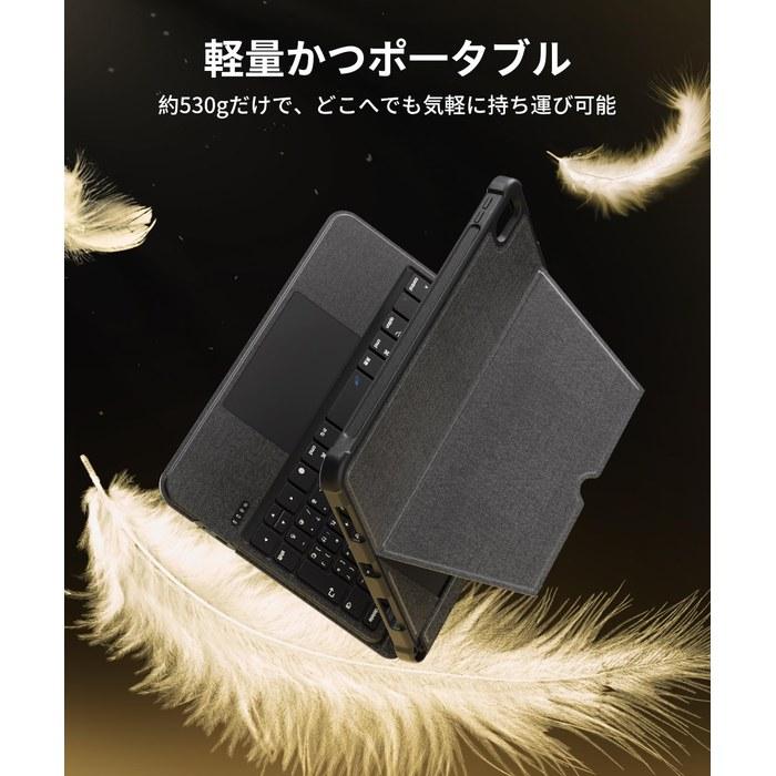 Omikamo Чехол-клавиатура для iPad A16 для 11-го/10-го поколения – Черный 10,9/11 дюймов