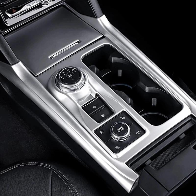 LHD For Ford Explorer 2020 2021 2022 Interior Accessories ABS Center Console Gear Shift Panel Front Water Cup Holder Cover