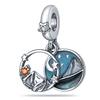 925 Sterling Silver Spring New Animal Beads Fit for Original Bracelet Jewelry Making Butterfly Firefly Chameleon Charms