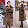 Women's Autumn Winter Insulated Cotton Jacket with European Style Sheep Wool Collar, Warm Winter Coat for Women