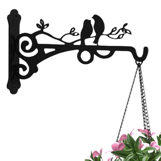 Настенная вешалка для растений, настенный крючок с металлическим покрытием, устойчивый к ржавчине, внутренний и наружный кронштейн для подвешивания растений, фонарь с колокольчиком, кормушка для птиц