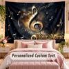 Music General (545) Theme Wall Tapestry Customized With Name Text Personalized Hanging Tapestry For Bedroom Living Room Decor