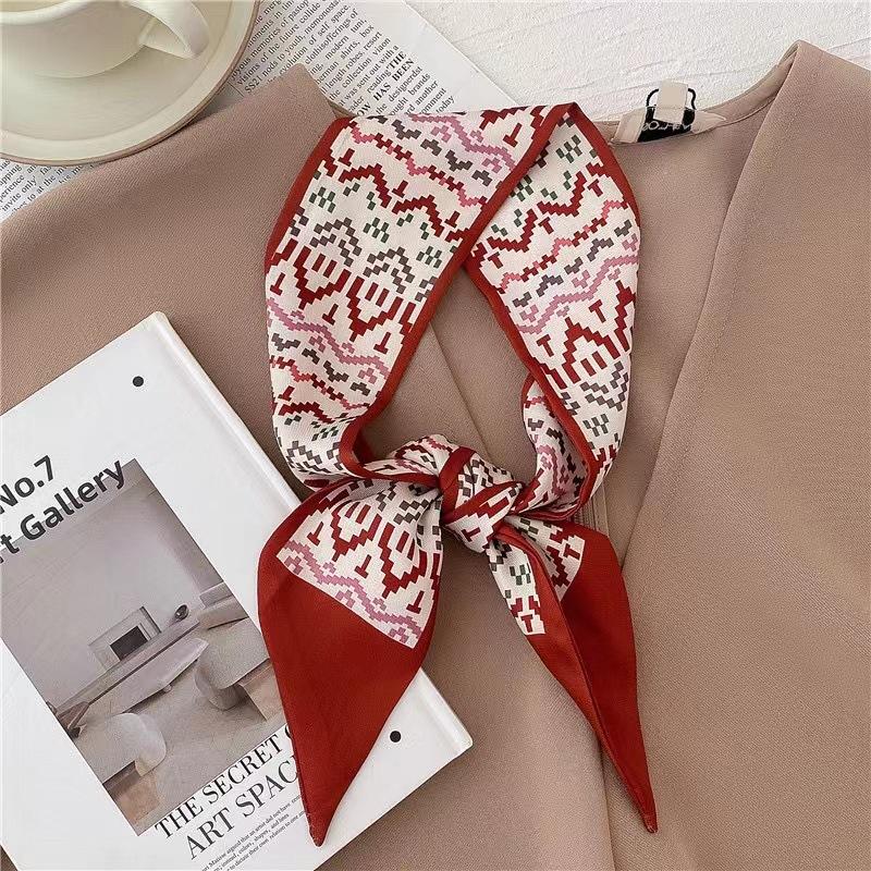 Шелковый шарф Qiandongge, повязка на голову в стиле ретро, завязанный хвост, бант, лента, повязка на голову, повязка на голову Mori Series