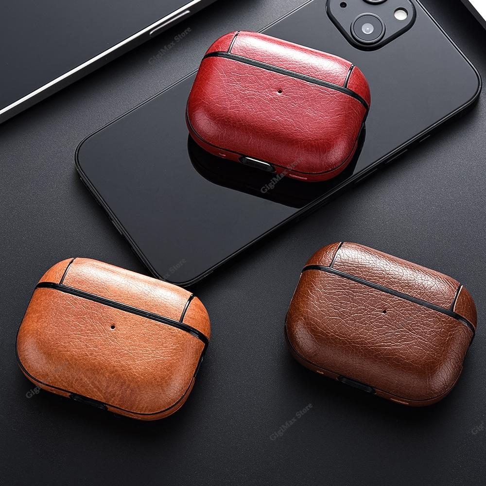 Leather Headset Cover For Airpods Pro 2 3 4 Case Wireless Earphone Case For Airpod Pro 2 Pro 2nd 3rd Airpod 3 Charging Bag Funda