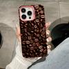 Coffee Beans Pink Translucent Mobile Phone Case for iPhone 17 16 15 14 13 12 11 X XR XS Air Pro Max Plus Colorful Cover