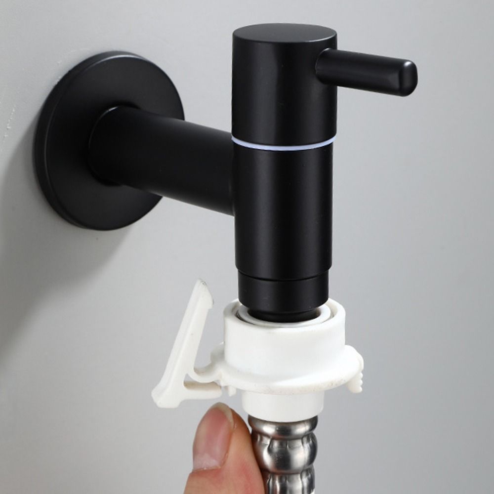 Anti Splash Mop Washing Tap Matte Black Bathroom Sink Bibcock Washing Machine Faucet Basin