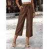 Summer New Arrival Women's Loose Tencel Denim Capri Pants Casual Fashion Cropped Trousers with Pockets for European American