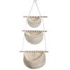 Bohemian 3 Tier Cotton Linen Storage Baskets Wall Hanging Sundries Organizer