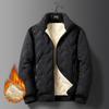 Men's Warm Jacket Lined with Warm Jacket Winter Stand-up Collar Jacket