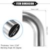 2 Pcs Bend Elbow Pipe Tube, 1.5" OD 4.72" 2.95" Leg 90 Degree DIY Exhaust Pipe Intercooler Air Intake Tube Universal For Car Truck Durable 304