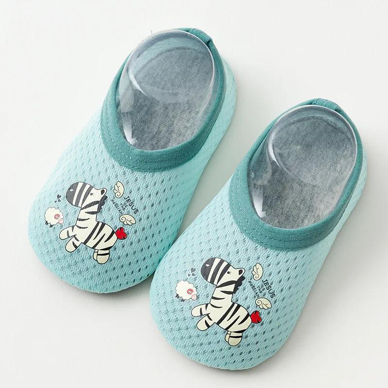 Летние сетчатые тонкие противоскользящие носки для плавания в бассейне и на пляже с милыми мультяшными животными, напольная обувь для воды, домашние и уличные тапочки для серфинга босиком