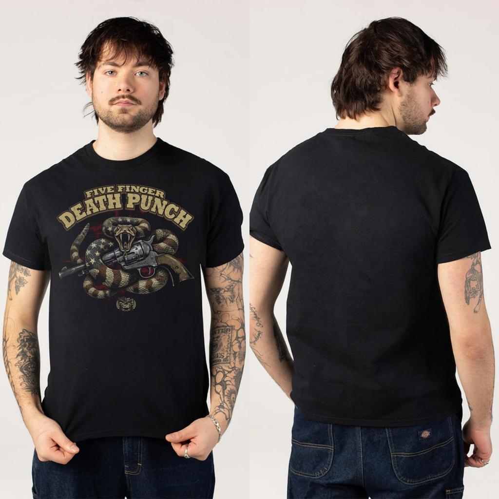 2026 Five Finger Death Punch Graphic Cotton Tshirt Unisex Summer Short Sleeve Fashion Brand Tee Luxury Casual Vintage Tees