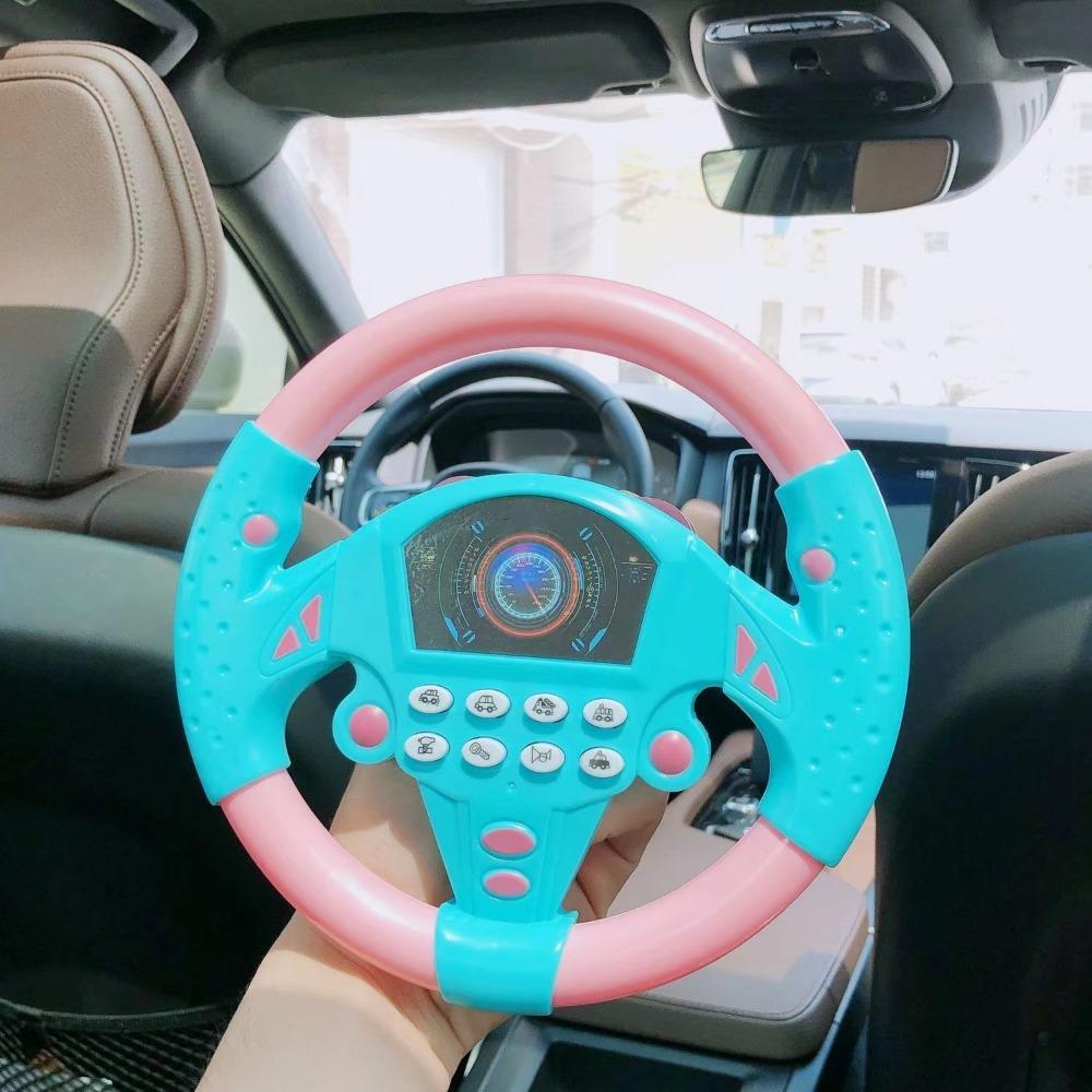Montessori Copilot Music Steering Wheel Multi Functional Simulate Driving Car Toy Children Gift