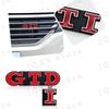 3D Metal Car Emblem GTI GTD Logo Front Grille Sticker Decor For Volkswagen Polo Golf 5 6 7 Mk6 Mk7 Passat Car Rear Trunk Badge DA0