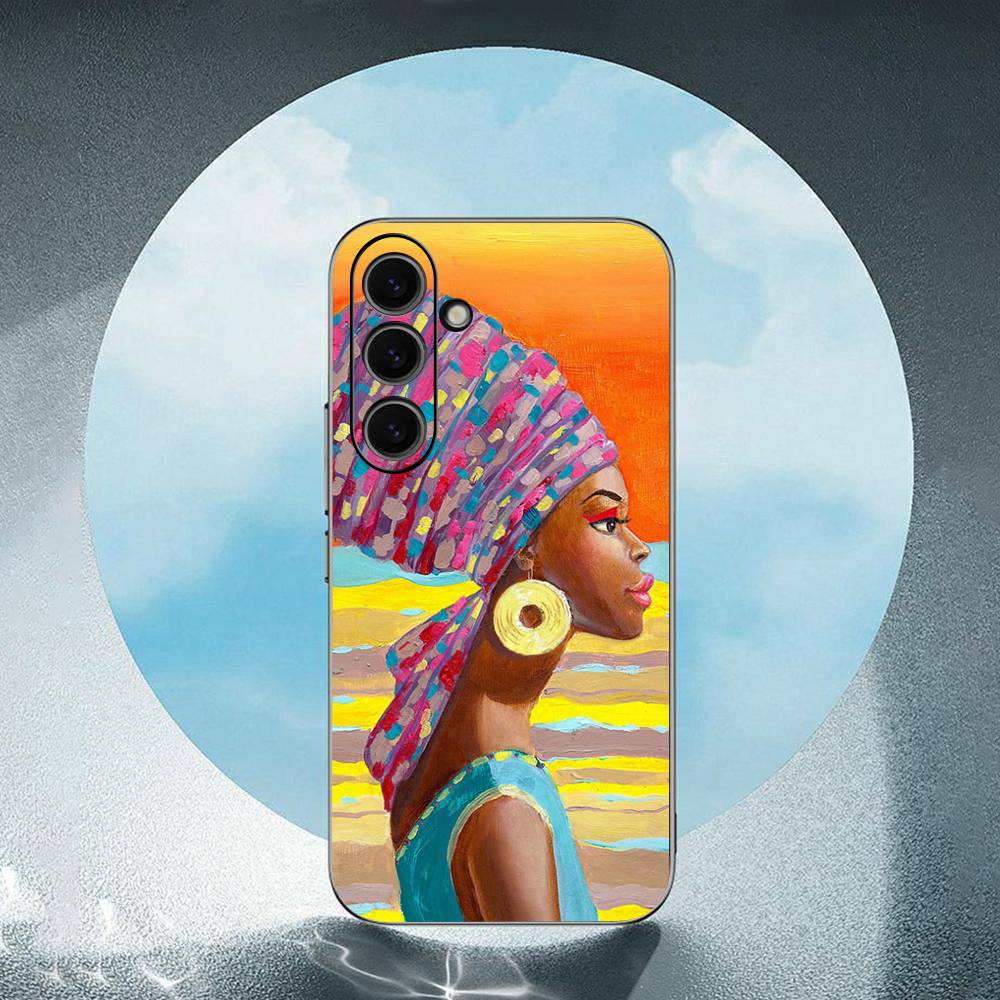 Мультяшная южноафриканка Для Samsung Galaxy S23 S24 S25 Ultra S22 Plus S21 Черный Мягкий Чехол Водонепроницаемый Мягкий Чехол