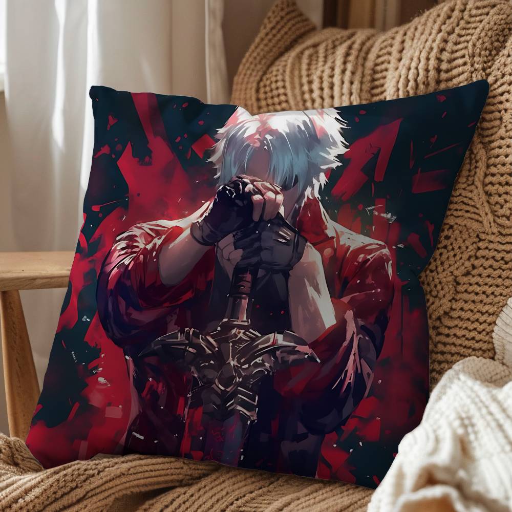 Игровой чехол для подушки Devil May Cry с Вергилием Диван Гостиная Спальня Изголовье Подушка для спинки Квадратная подушка Время для сна