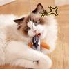 Мультяшный котенок Пищащая игрушка Привлекательная форма птицы Маленький котенок для кошек Прорезыватель