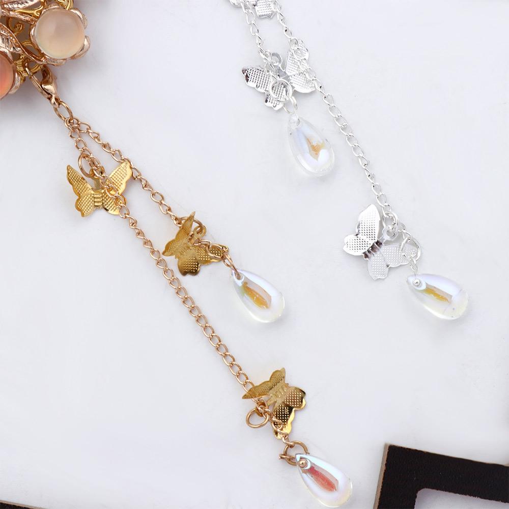 Crystal Bridal Ancient Style Chinese Hanfu Tassel Hairpin Pearl Hair Fork Flower Hair Sticks