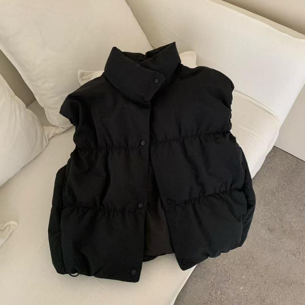 Женский жилет с 90% белым утиным пухом - Осень/Зима 2025 Свободный, Универсальный, Безрукавный жилет для студентов