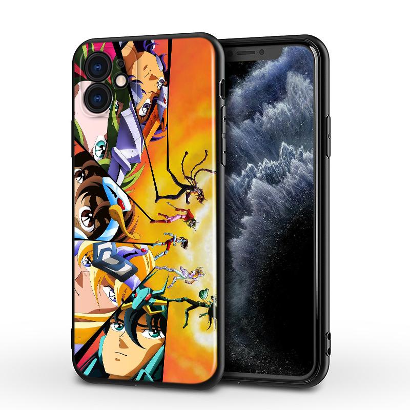 Saint Seiya SoG для Apple iPhone 13 12 11 Mini XS XR X Pro MAX SE 2020 8 7 6 5 5S Plus черный силиконовый чехол для телефона