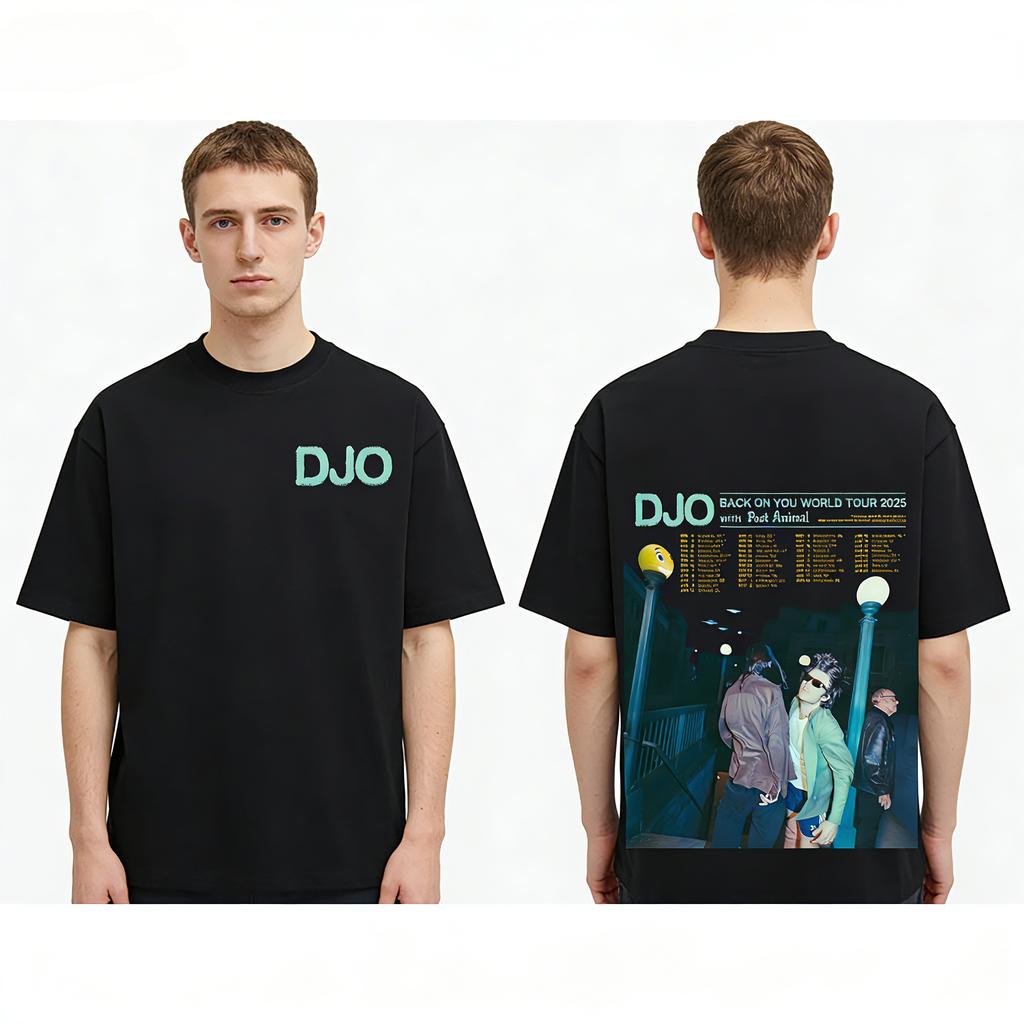 Djo Back on You Мировой Тур 2026 Футболки Джо Кирри Подарок для Новых Фанатов Футболка Унисекс Хлопок Уличная Одежда Летние Повседневные Топы