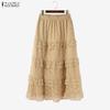 Женские летние модные пэчворк кружевные длинные юбки