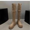 Ботинки Пустоши женские осенне-зимние новые увеличивающие рост рыцарские ботинки легкие и универсальные модные маленькие высокие ботинки