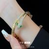 Real Gold Electroplated Zircon Snake-Shaped Personalized Bracelet Fashion All-Match Bracelet Light Luxury High-Grade Bracelet Women's Wholesale
