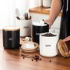 Nordic Home Kitchen Storage Can Simple Coffee Bean Storage Can Wholesale Ceramic Sealed Can With Wooden Lid Avoid Light And Moisture Tea Can YLE587