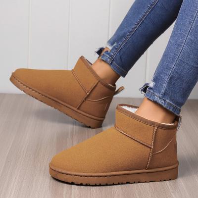 Женская зимняя теплая хлопковая обувь больших размеров, низкие зимние сапоги, уличные женские хлопковые сапоги