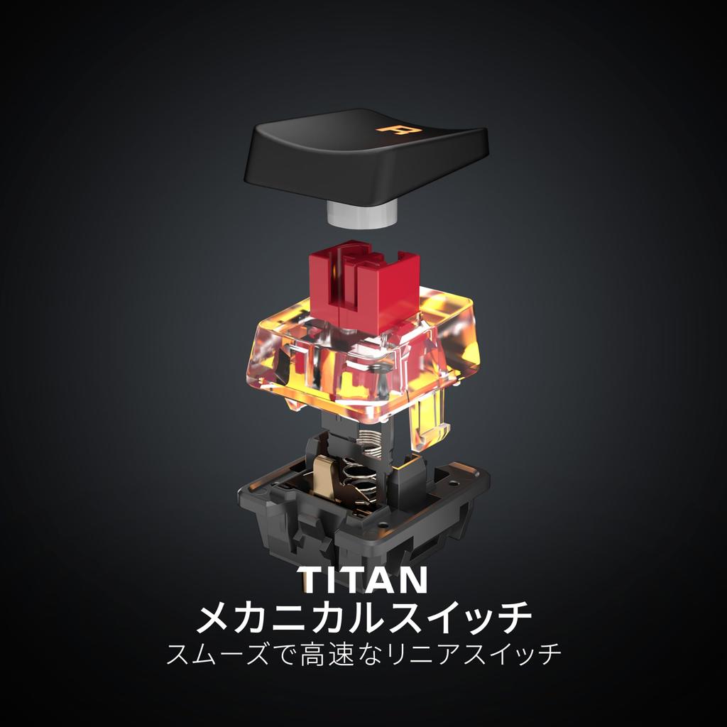 Turtle Beach Gaming Keyboard Vulcan TKL AIMO JP Japanese Layout Wired Mechanical Linear Tenkeyless RGB Volume Dial Windows 10 or Later Black/Black []