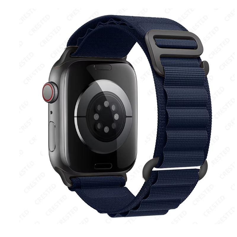 Ремешки для Apple Watch Ultra 3 ремешок 49мм 45мм 46мм 42мм 44мм 41 40мм Нейлоновый Альпийский браслет ремешок iwatch Серия 11 10 9 8 7 6 SE
