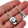 Fashion Vintage Silvery Cowboy Hat Earrings Cowgirl Boot Pendant Dangle Earrings for Women Couples Party Jewelry