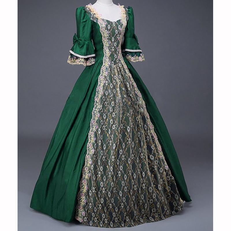 Женское средневековое платье эпохи Возрождения для бала, вечеринки, макси, длинное, платья для косплея на Хэллоуин, Vestidos