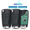For Vauxhall Opel Vectra C Signum Auto Replacement Key Flip Remote Key Fob 3 Button 433MHz PCF7946 Chip Car Key