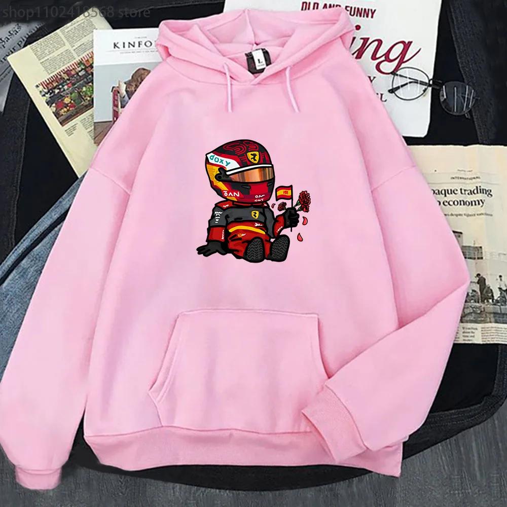Sainz Mini F1 толстовки для мужчин игры мультфильм графический кофты с длинным рукавом Y2k одежда мужская одежда Harajuku уличная женская
