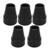 5pcs Walking Cane Tip Flat Rubber Wear Resistance Replacement Crutches Accessories for Grass Loose