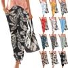 Женские повседневные модные принты прямые брюки брюки с карманами