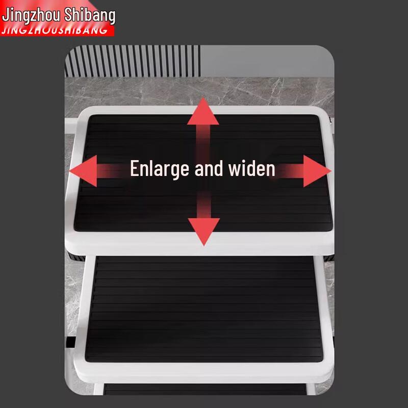JINGZHOUSHIBANG Folding 3-Step Carbon Steel Ladder ZJ-5178-1