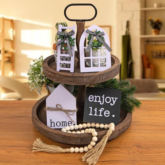 1 комплект декоративных подносов в фермерском стиле, изысканные украшения для столешницы в деревенском стиле