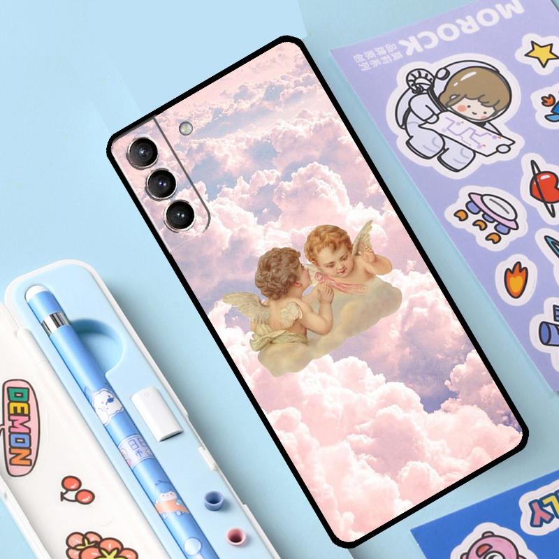 Cartoon Angel Baby Printing Case For Samsung Galaxy S23 S22 Ultra S21 Plus S8 S9 S10 Note 10 20 Ultra S20 FE S21 FE Cover