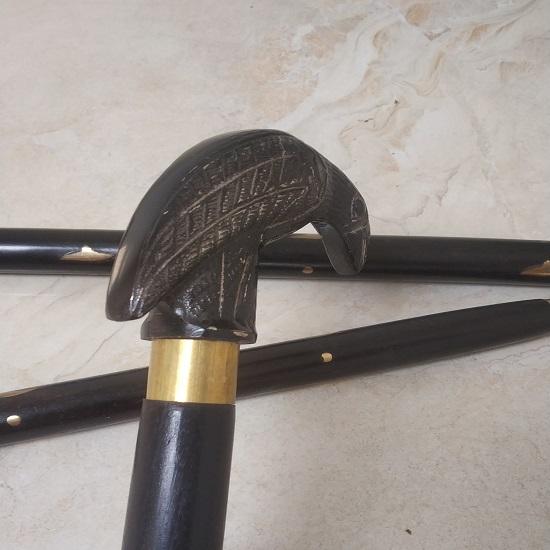 Латунная воронья черная ручка трость голова ручка деревянная трость трость 3 части открытые аксессуары запасная часть подарок