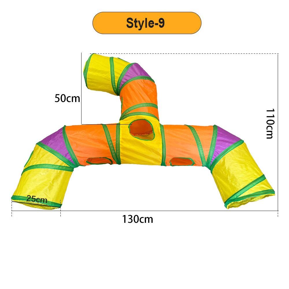 Breathable Cat Tunnel Tube Polyester+Steel Wire Pet Fun Play Toy Portable Cat Nest  Cat