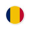 Aimant Rond - Multicolore - Drapeau Tchad - 9 Cm - 50 Pièces - Résine Synthétique