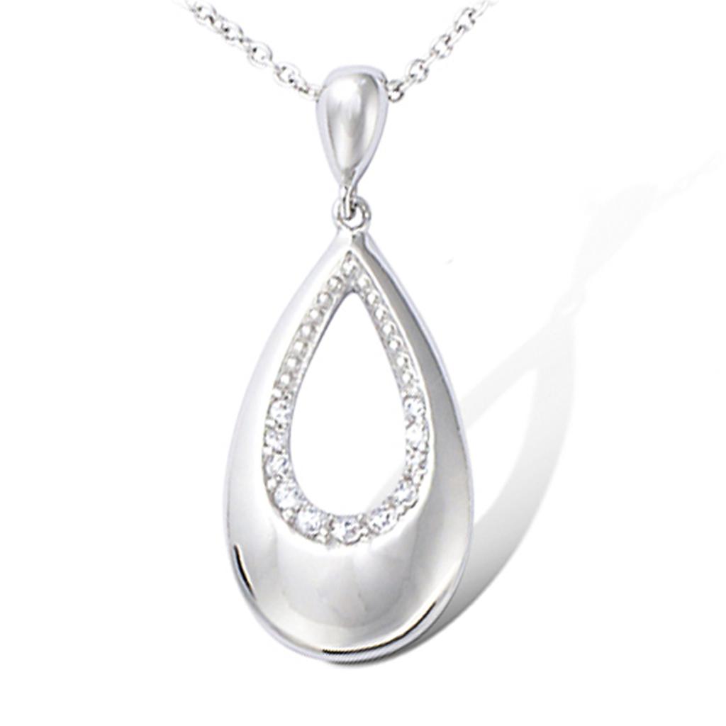 Les Trésors De Lily [N1549] - Silver Pendant 'Sissi' Silver-white (rhodium-plated) - 30x12 Mm