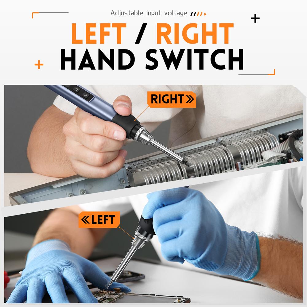 Интеллектуальный электрический паяльник, портативная паяльная станция, 0,87-дюймовый OLED-дисплей, алюминиевый сплав