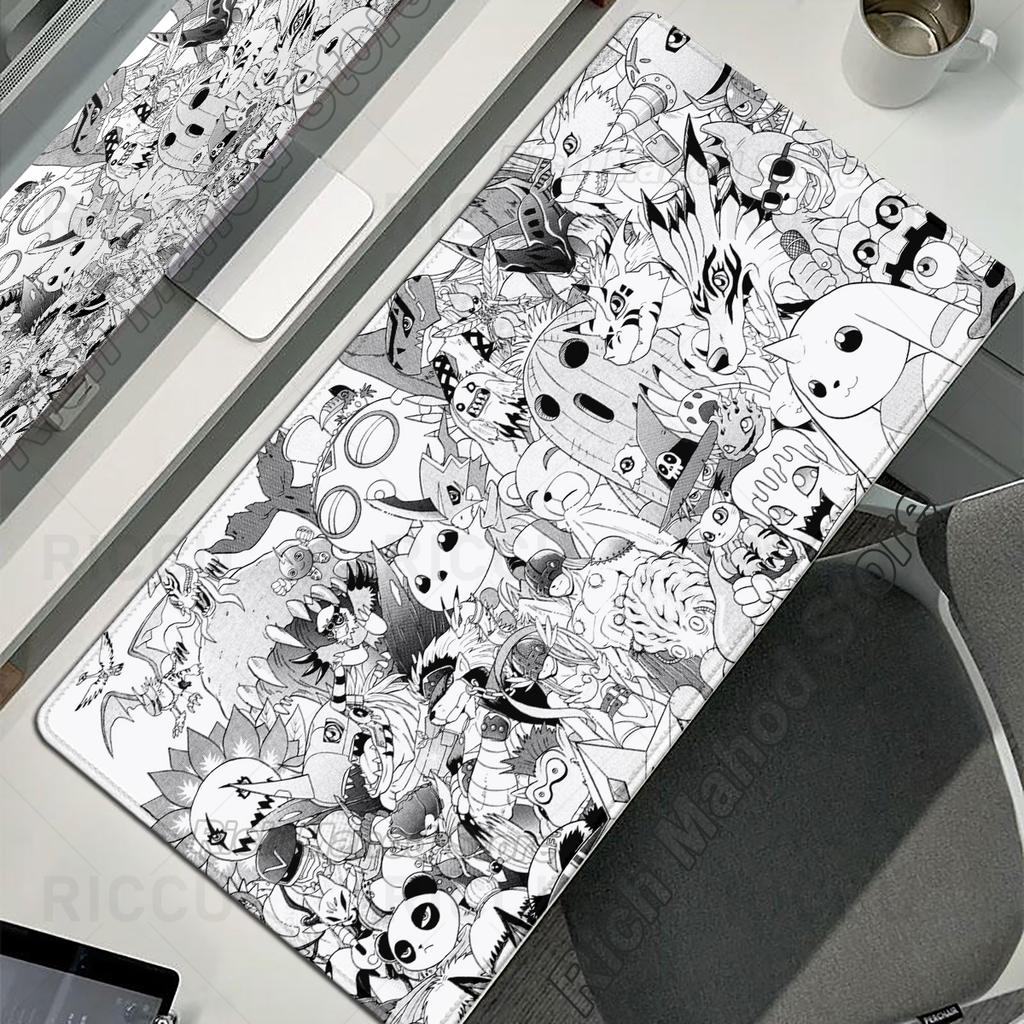 Mousepad Anime Digimon Adventure Large Desk Mat Gamer Computer Non-slip E-Sports Plyapad XXL Gaming Mouse Pad Desks Accessories