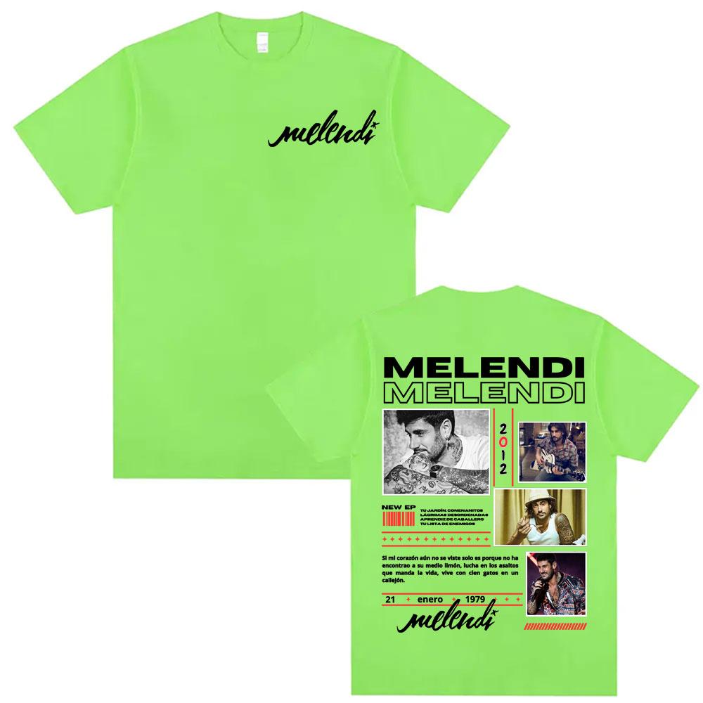 Rapper Melendi Album 2025 Tour Graphic T Shirt Unisexs Women Harajuku Gothic High Street Tshirts High Quality Pure Cotton Tshirt