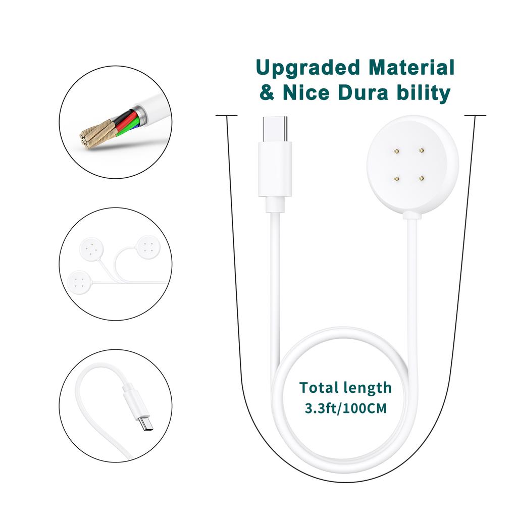 Кабель для быстрой зарядки для Google Pixel Watch 2 Type-C/USB Кабель для зарядки Провод для зарядки для Google Pixel Watch 2 Аксессуары